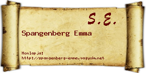 Spangenberg Emma névjegykártya